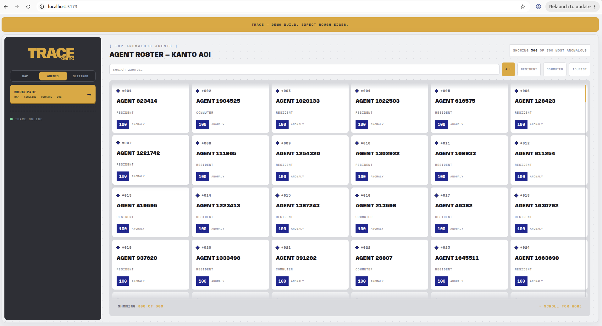 Trace demo: agent directory